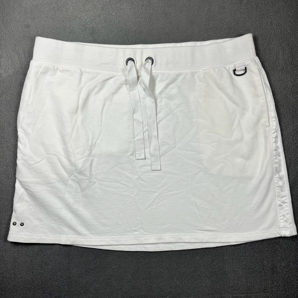 VTG Converse One Star White Skirt XL Y2K Sporty Mini Drawstring Pocket retro